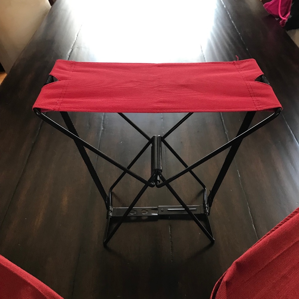 Red Amazing Pocket Chair Camp Camping Outdoor Chair Collapsable